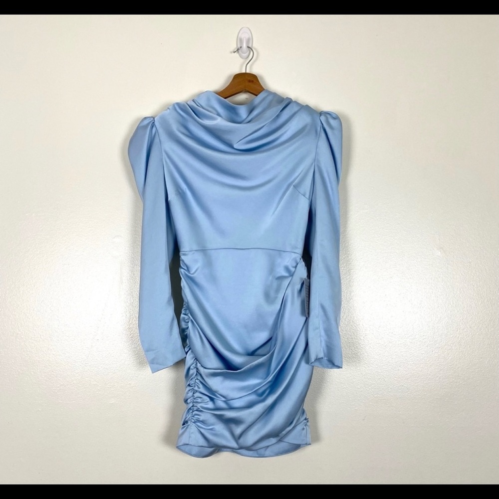Lavish Alice Baby blue amazing satin dress size 8 US - Picture 4 of 5